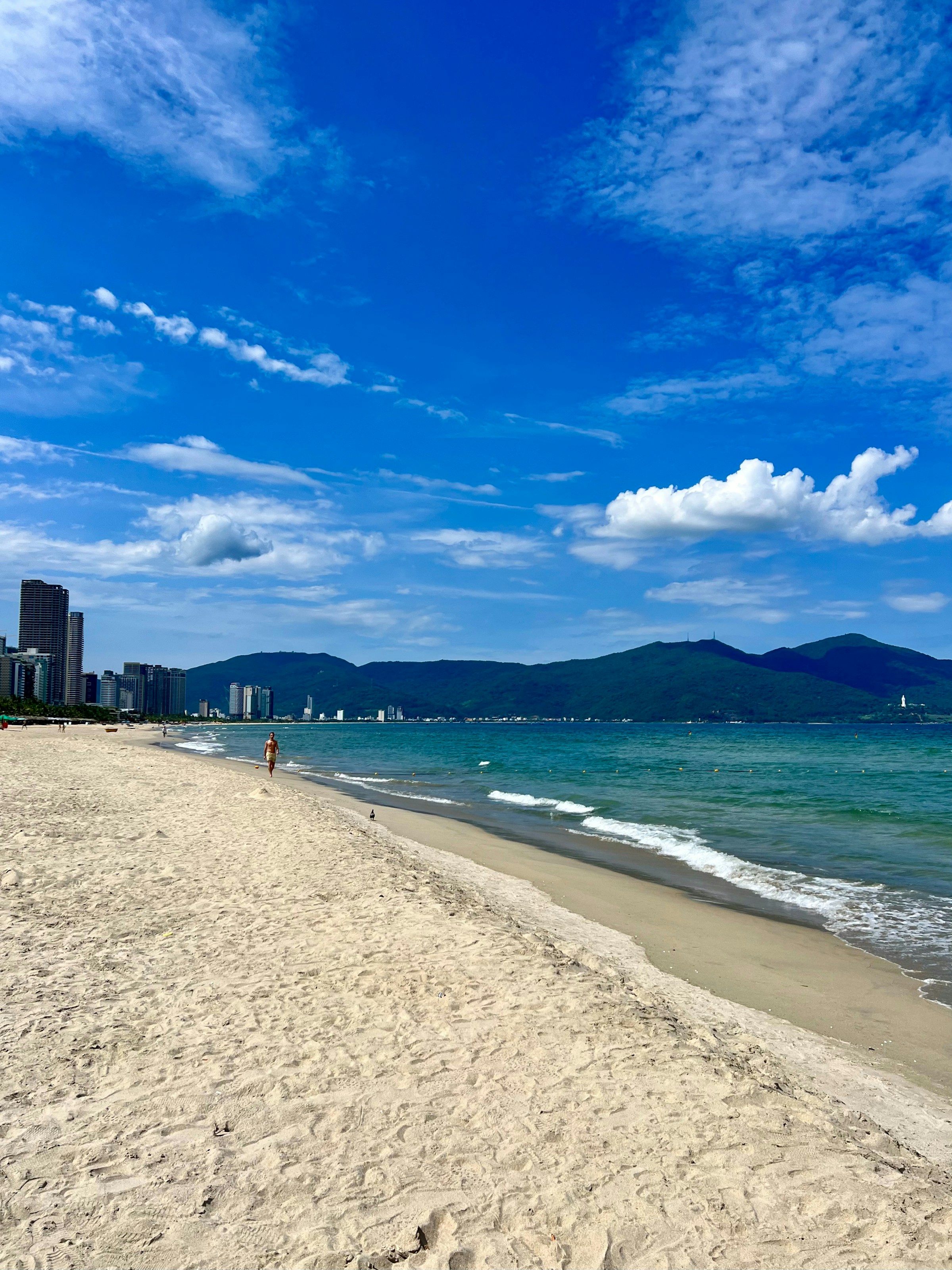 Beach with the city in the background, Da Nang
