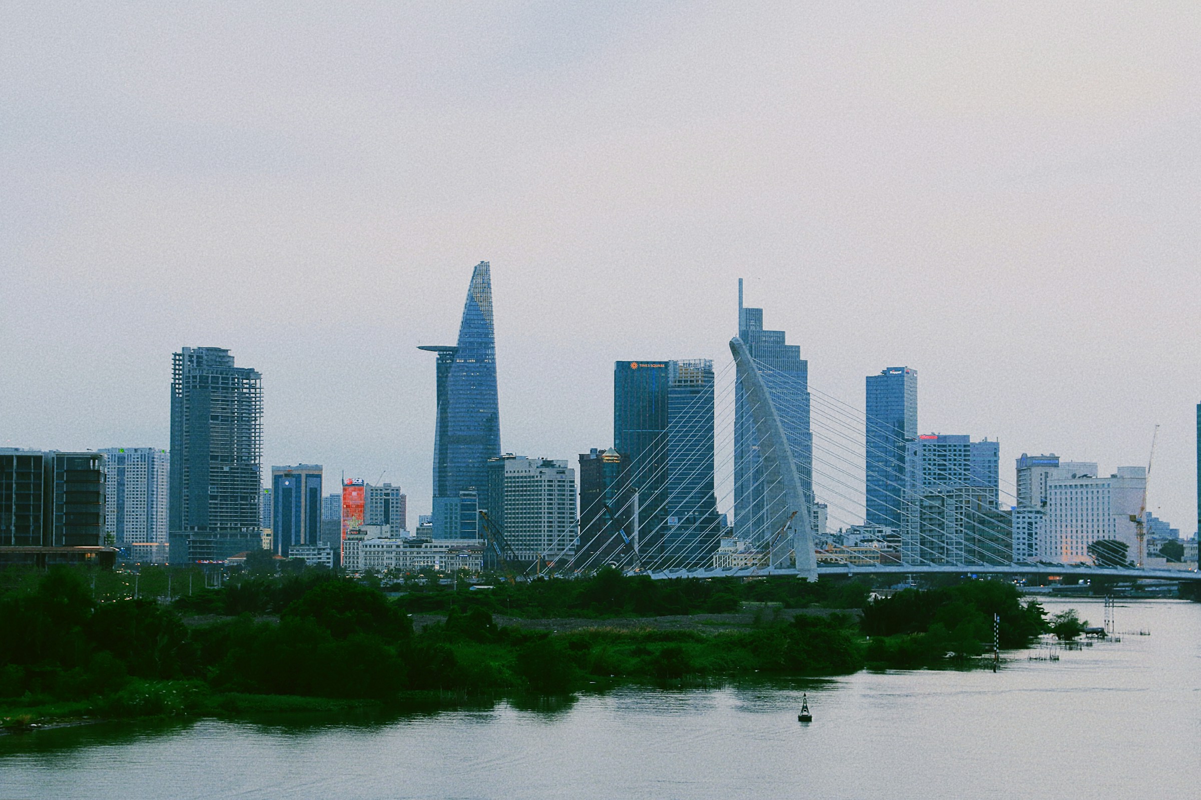 City view with a river running through it, Ho Chi Minh City