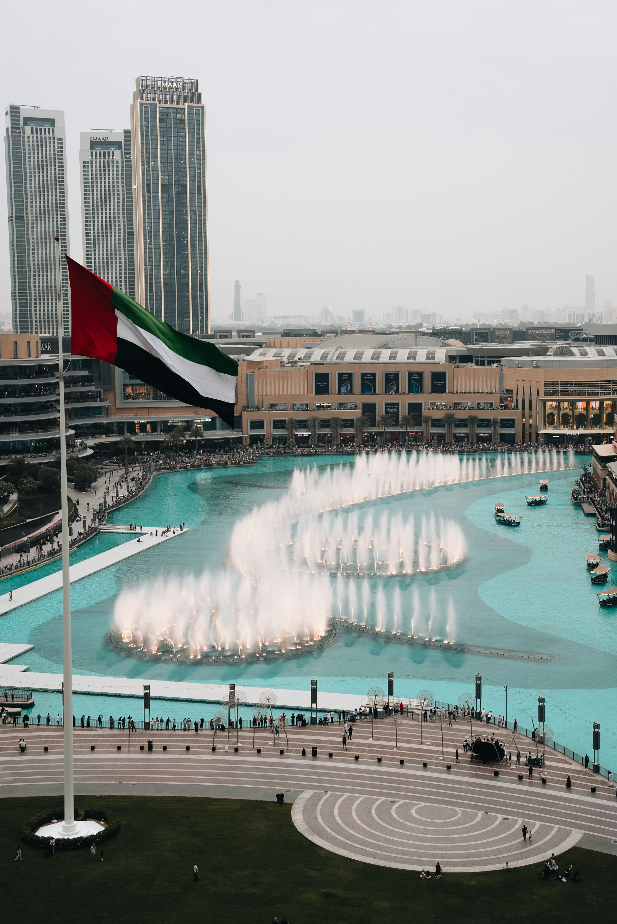 Dubai Fountain in the city