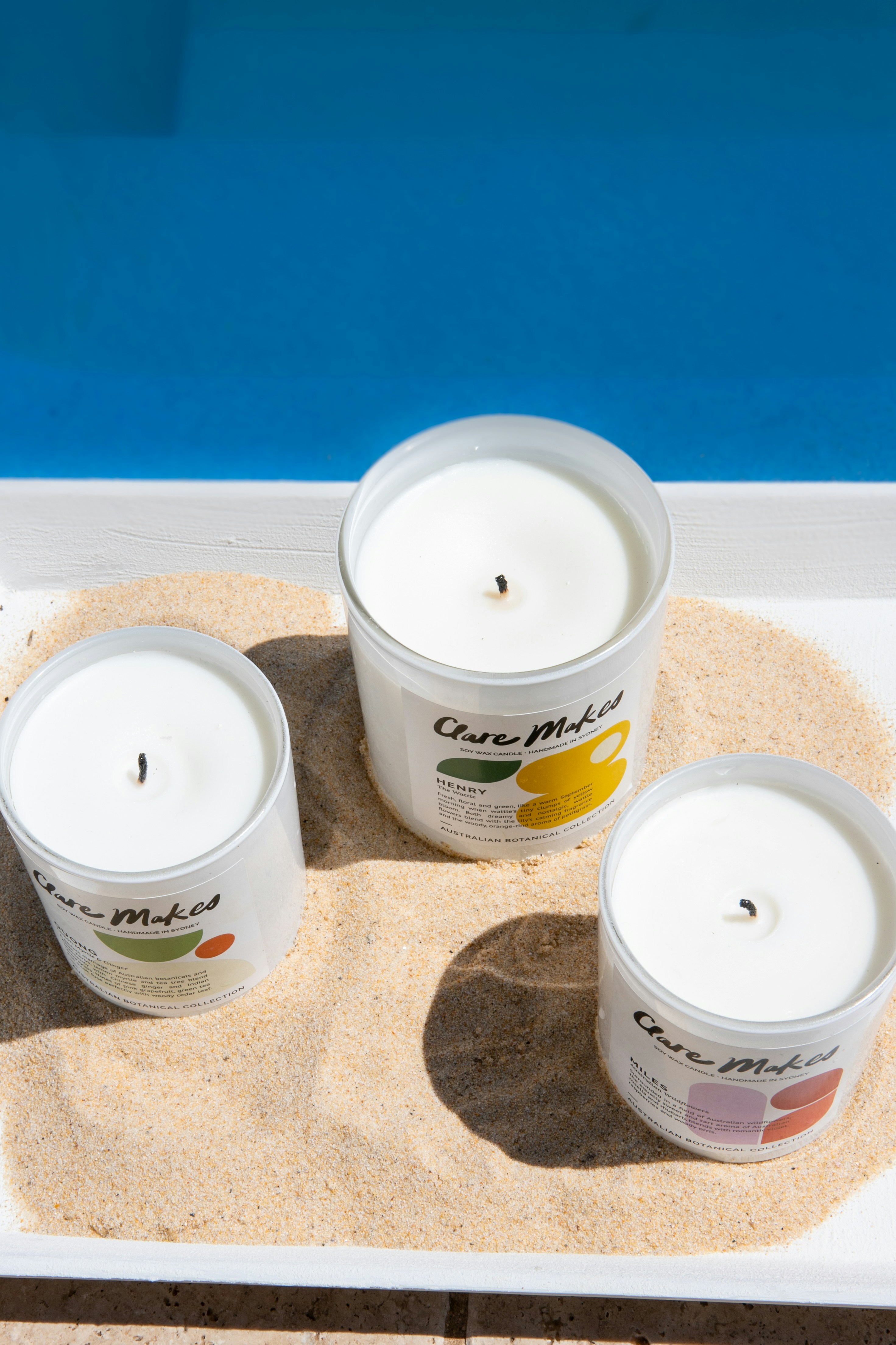 Candlelit poolside spa setting