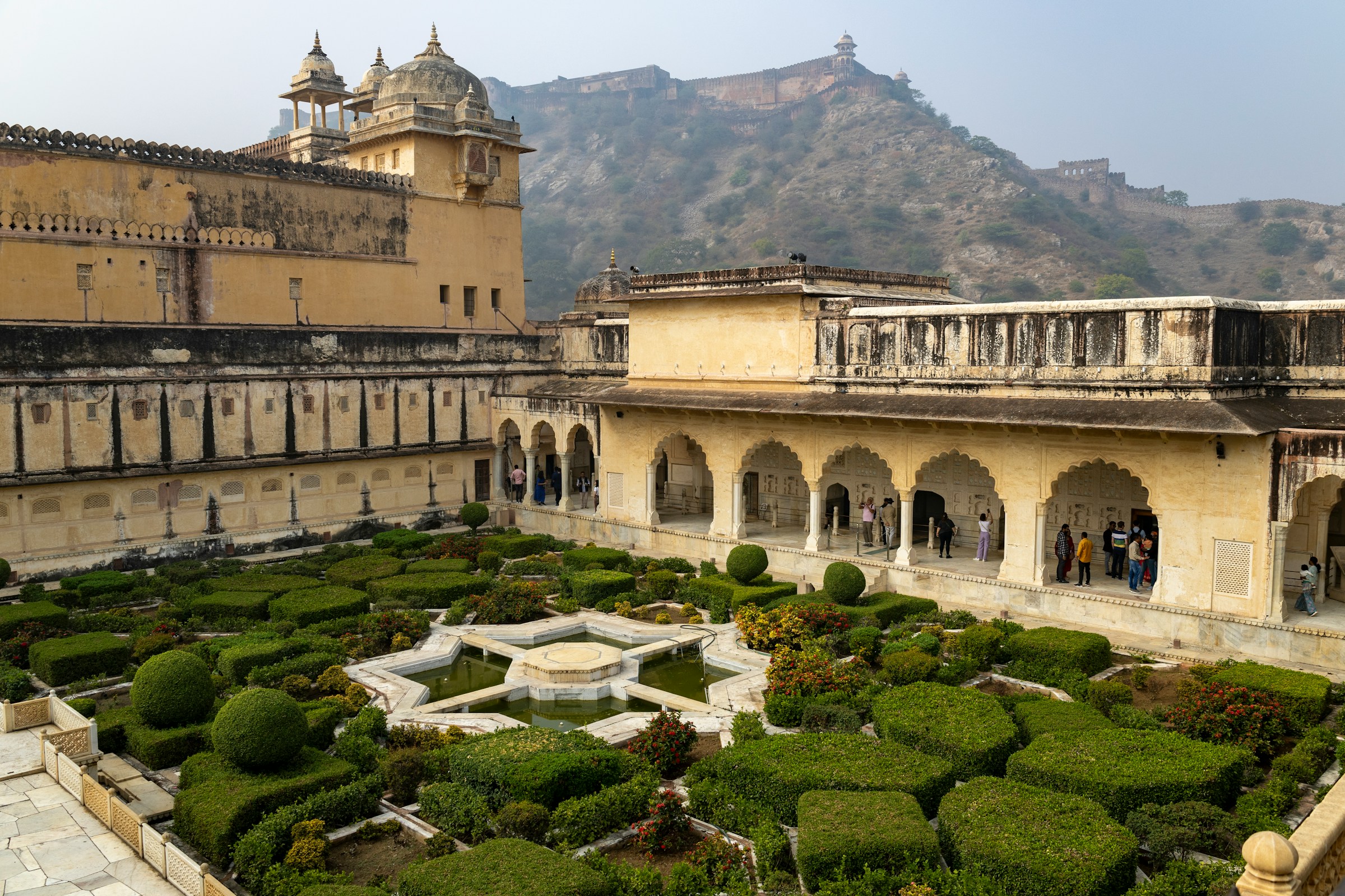 View of a building with a garden in front of it, City Palace