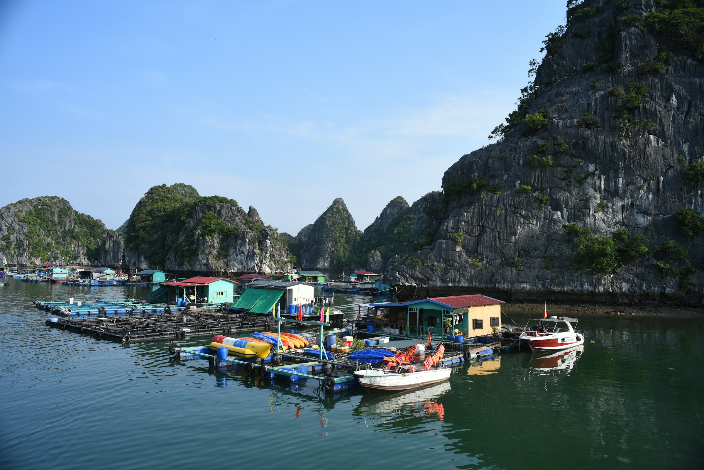Floating village among karst formations, Phang Nga Bay