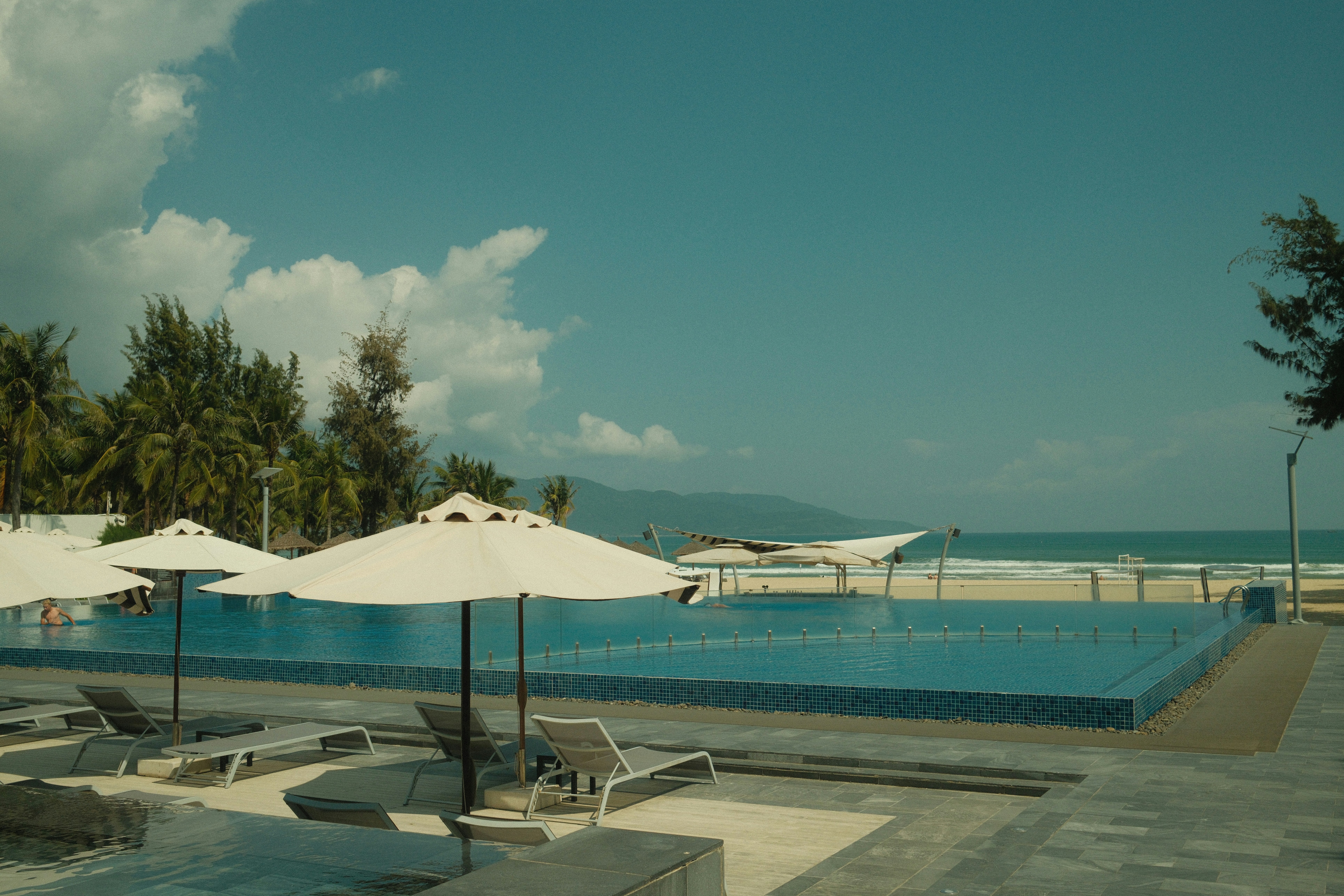 Resort pool overlooking the ocean