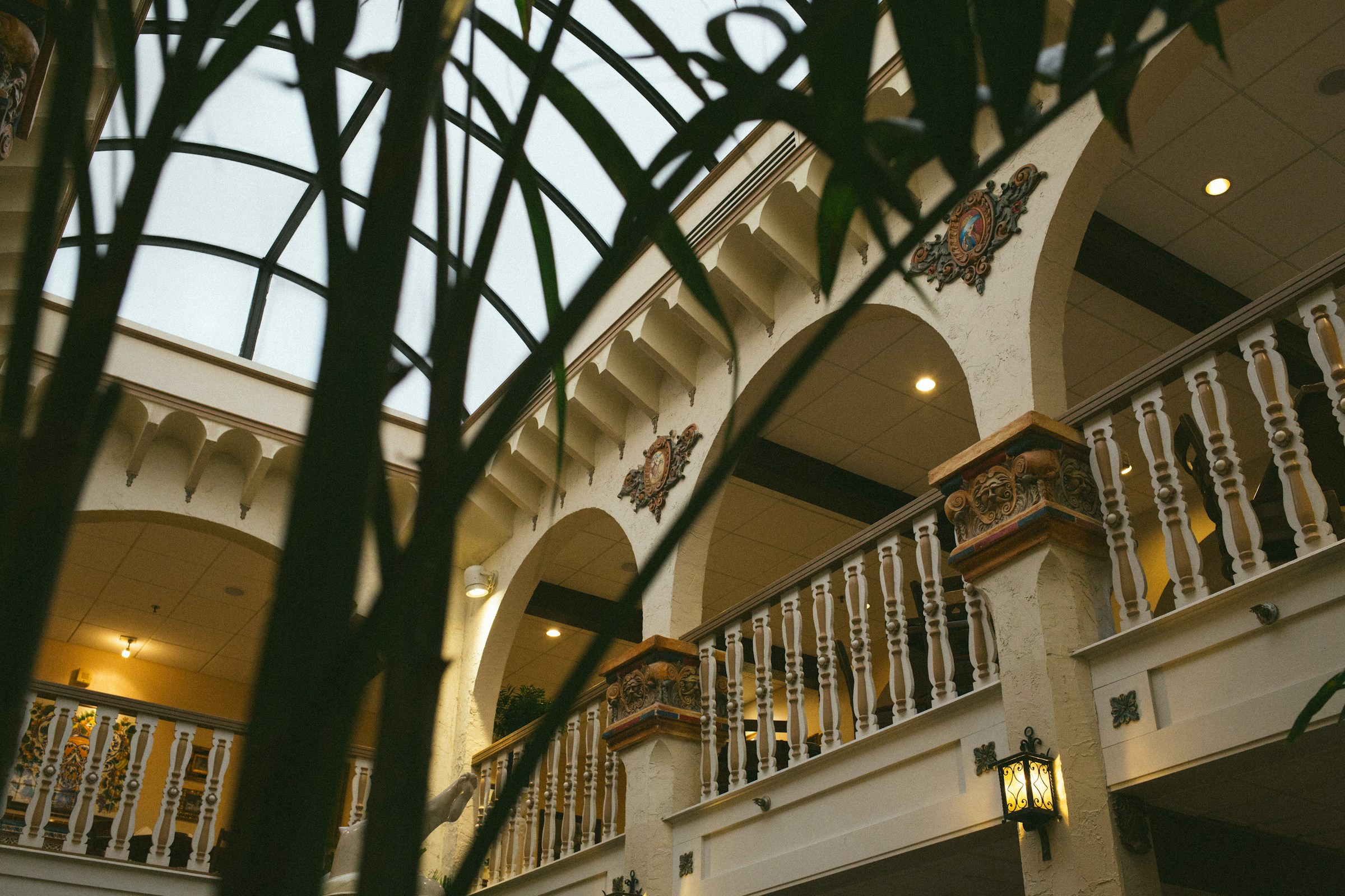 Elegant building with architectural arches and balconies