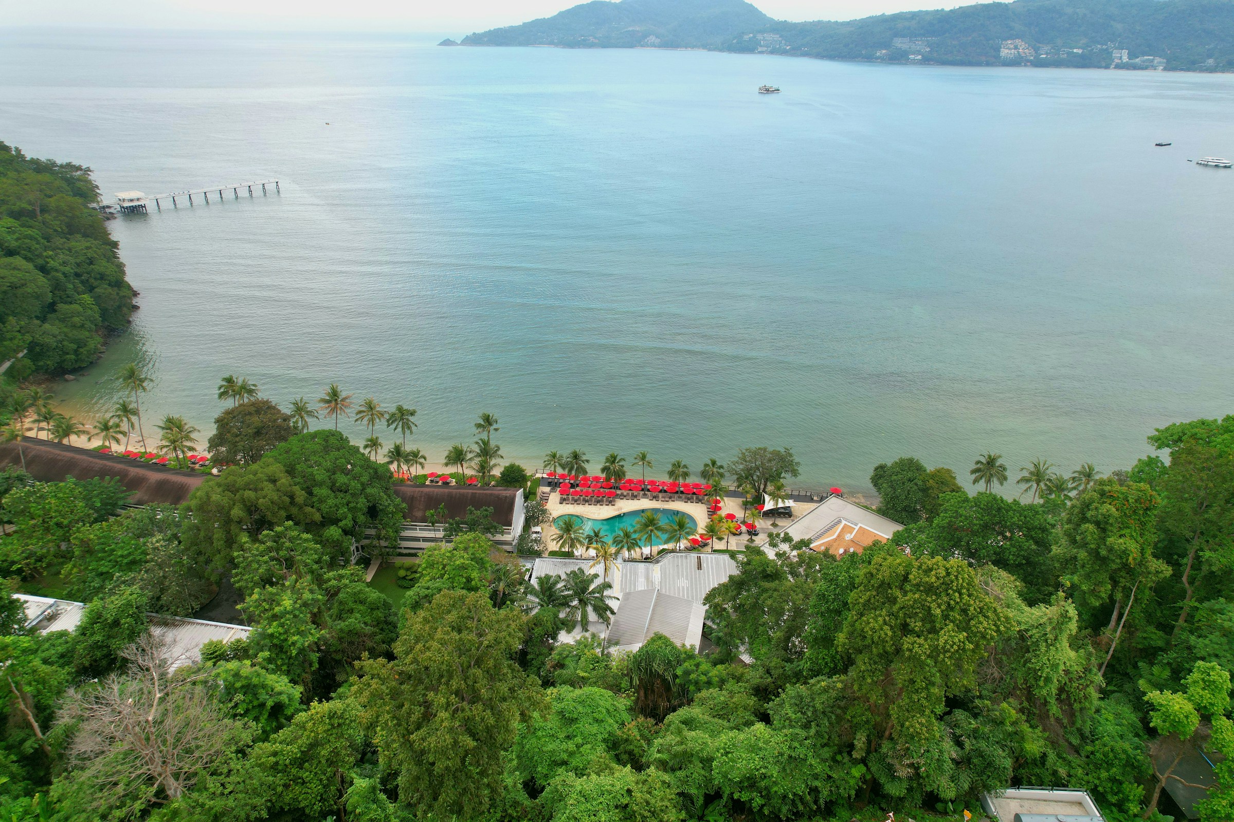 Coastal resort with a pool overlooking the ocean